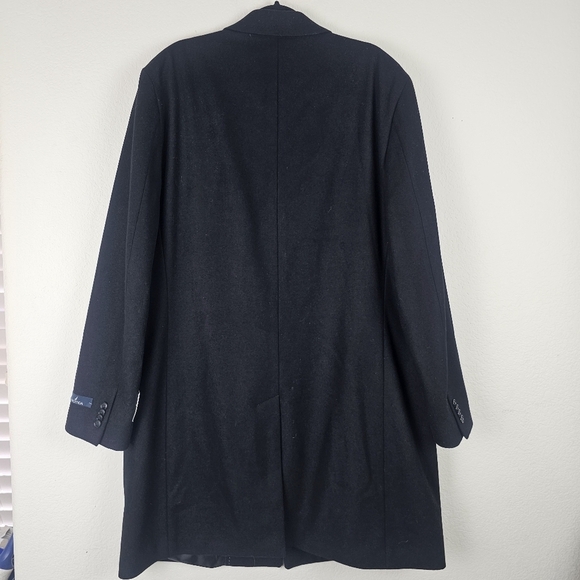 Nautica Batten Classic Fit Overcoat Jacket Wool Blend Black Size 48L NWT - Picture 4 of 16